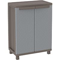Terry- Jrattan 68- Armario 2 Puertas con 1 Estante Interno- Gris- 68X37-5X91-5 cm